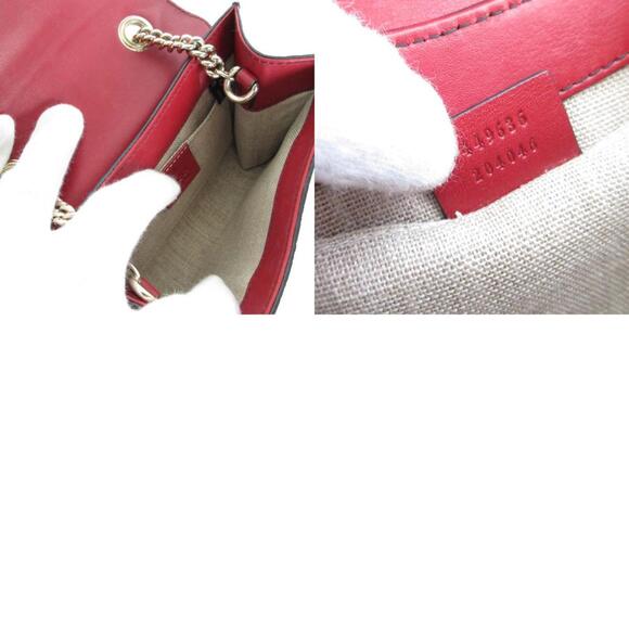 GUCCI Authentic Red Leather Shoulder Bag - Picture 5 of 5